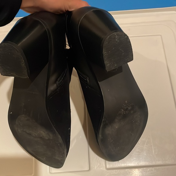 Black Leather/Suede Ankle Boots - Picture 6 of 10